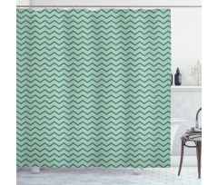 Minimalist Retro Style Shower Curtain