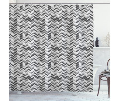 Fractal Waves Shower Curtain