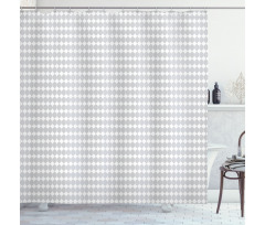 Rhombus Mosaic Tile Shower Curtain