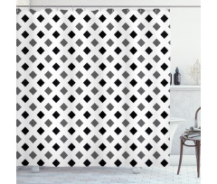 Minimalist Style Squares Shower Curtain