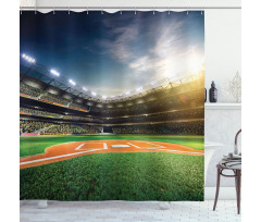 Game Thrill Stadium Photo Shower Curtain