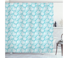 Geometric Pattern Swirls Shower Curtain