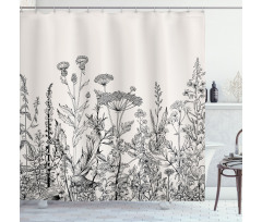 Wildflower Botanical Country Shower Curtain