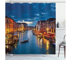 View on Grand Canal Rialto Shower Curtain
