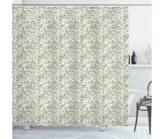 Watercolor Spring Garden Shower Curtain