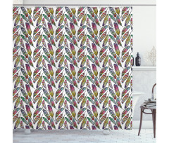 Abstract Bohemian Feathers Shower Curtain