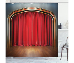 Stage with Classic Curtains Shower Curtain