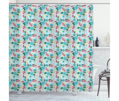 Spring Foliage Berries Shower Curtain