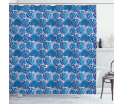 Exotic Palm Monochrome Shower Curtain