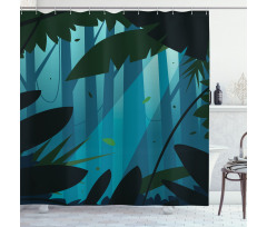 Lush Forest Leaves Shower Curtain