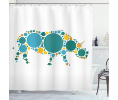 Abstract Fauna Design Shower Curtain