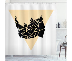 Angular Animal Design Graphic Shower Curtain