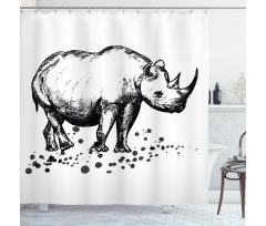 Animal with Paint Splashes Shower Curtain