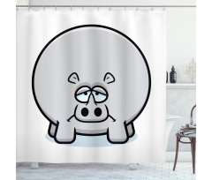 Animal with Sad Expression Shower Curtain