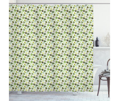 Greenery Foliage Details Shower Curtain