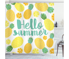 Pineapples and Fruits Shower Curtain