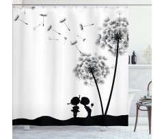 Boy and Girl Shower Curtain