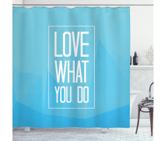 Modern Design Words in Frame Shower Curtain