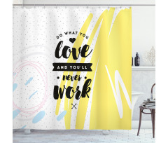 Retro Memphis Pattern Phrase Shower Curtain