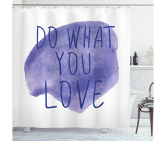 Watercolor Stain Abstract Shower Curtain