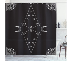 Mystical Style Moon Shower Curtain