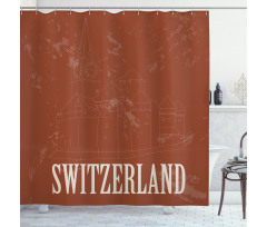 Outline Classic Design Shower Curtain