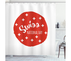 National Day Monochrome Shower Curtain