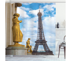 Antique Sculptures Eiffel Shower Curtain