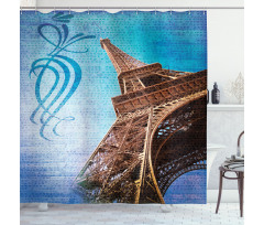 Tilt Shot Eiffel Tower Travel Shower Curtain