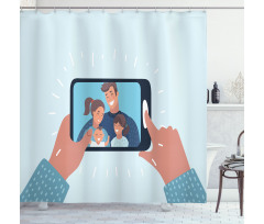 Motherhood Illustration Shower Curtain