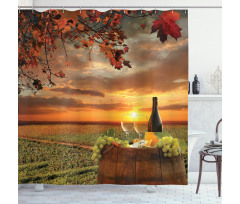 Tuscany Land Rural Field View Shower Curtain