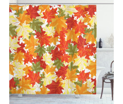 Pile of Foliage Tree Leaves Shower Curtain