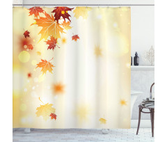 Abstract Maple Leaves Bokeh Shower Curtain