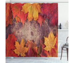 Bunch of Autumn Leaves Wood Shower Curtain