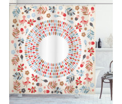 Botany and Birds Art Shower Curtain