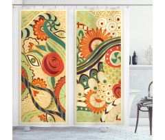 Mosaic Floral Composition Art Shower Curtain