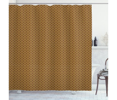 Simplistic Round Sided Sqaure Shower Curtain