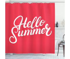 Kaligrafi Duş Perdesi Hello Summer Yazılı Modern ve Havalı İkon