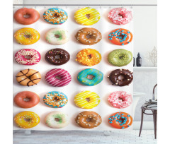 Tasty Colorful Donuts Shower Curtain