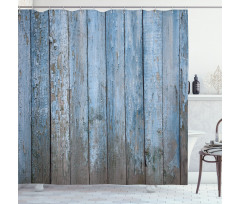 Grungy Painted Wooden Fence Shower Curtain