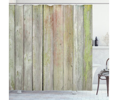 Old Rural Grungy Wooden Fence Shower Curtain