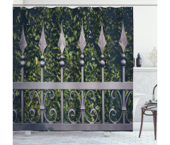 Outdoor Garden Fence Photo Shower Curtain