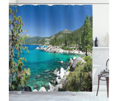 Lake Tahoe Shore View Shower Curtain