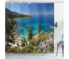 Lake Tahoe Kayaking Shower Curtain