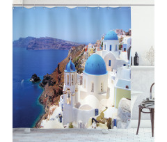 Mediterranean Shore Photo Shower Curtain