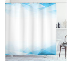 Techno Geometric Futuristic Shower Curtain