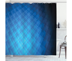 Vibrant Geometric Ombre Square Shower Curtain