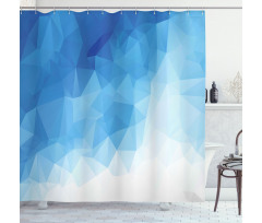 Abstract Polygonal Ombre Art Shower Curtain