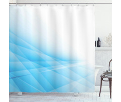 Futuristic Lines Softness Art Shower Curtain