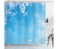 Open Summer Sky with Clouds Shower Curtain